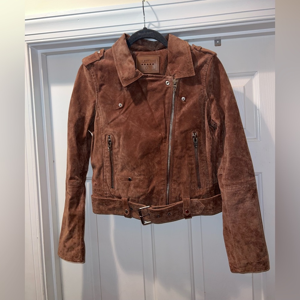 Blank NYC Suede Leather Moto Jacket